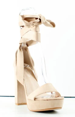 Forever Taste 92 Womens Platform Block Heel Lace Up Sandals -Bamboo Store Taste92 7