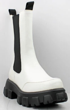 Bamboo Tetris 09 Women's Lug Sole Platform Mid Calf Combat Boots