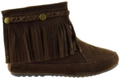 Western 19 Womens Ankle Fringe Moccasin Ankle Boots 32 Western 19 Womens Ankle Fringe Moccasin Ankle Boots -Bamboo Store Tg01Brown 2