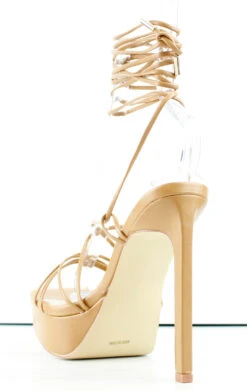 Bamboo Thrilling 03 Womens Strappy Wrap Up Platform Stiletto Sandals -Bamboo Store Thrilling03 6