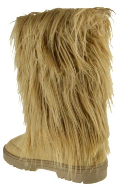 Tibet 01 Women's Knee High Fur Boots -Bamboo Store TibetCamel 3