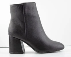 Bamboo Tux 03 Women's Round Toe Block Heeled Ankle Booties -Bamboo Store Tux03 1