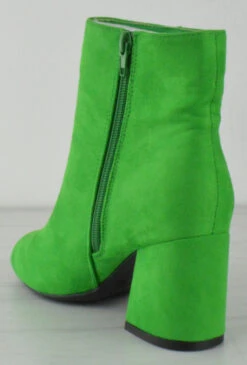 Bamboo Tux 03 Women's Round Toe Block Heeled Ankle Booties -Bamboo Store Tux03green 1