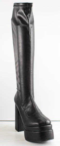 Forever Twice 18Women's High Platform Chunky High Heeled Boots