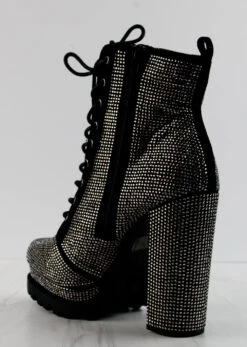 VIVIAN-15 Womans Heeled Studded Combat Boots -Bamboo Store VIVIAN15 4