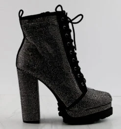 VIVIAN-15 Womans Heeled Studded Combat Boots -Bamboo Store VIVIAN15 6