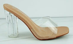 Forever Veronica 20 Women's Clear Band Block Heeled Sandals -Bamboo Store Veronica 2