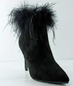 Vienna 99 Women's Fur Lined Pointed Toe Stiletto Heeled Booties