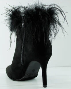 Vienna 99 Women's Fur Lined Pointed Toe Stiletto Heeled Booties -Bamboo Store Vienna99 3