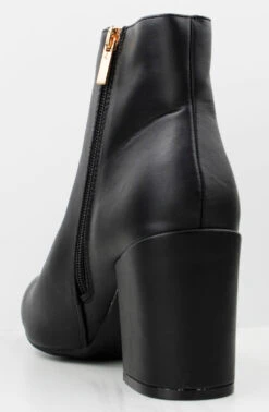 Bamboo Vitality 23 Women's Round Toe Block Heeled Ankle Boots 7 Bamboo Vitality 23 Women's Round Toe Block Heeled Ankle Boots -Bamboo Store Vitality 23 Black 2