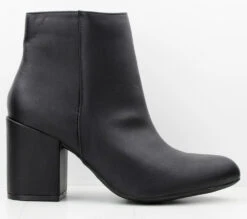 Bamboo Vitality 23 Women's Round Toe Block Heeled Ankle Boots 6 Bamboo Vitality 23 Women's Round Toe Block Heeled Ankle Boots -Bamboo Store Vitality 23 Black 3