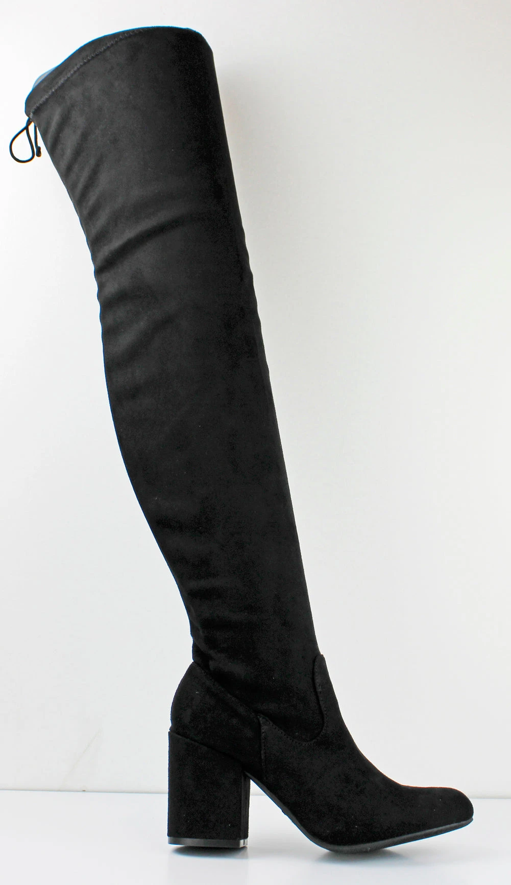 Bamboo Vitality 24 Women's Round Toe Block Heeled Thigh High Boots 4 Bamboo Vitality 24 Women's Round Toe Block Heeled Thigh High Boots - Image 2