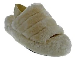 Warmness 02 Womens Super Soft Ankle Strapped Slides -Bamboo Store Warmness02Beige 3