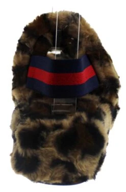 Warmness 02 Womens Super Soft Ankle Strapped Slides -Bamboo Store Warmness02Leopard 1