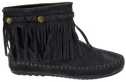 Western 19 Womens Ankle Fringe Moccasin Ankle Boots 29 Western 19 Womens Ankle Fringe Moccasin Ankle Boots -Bamboo Store Western19Grey 2