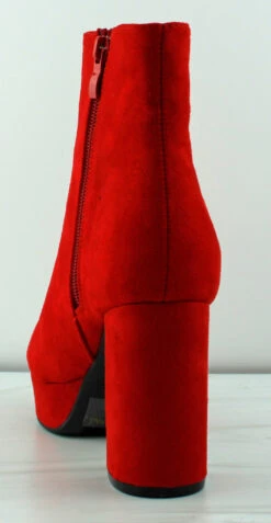 Wick 1 Women's Suede Chunky Platform Ankle Booties -Bamboo Store Wick1 1