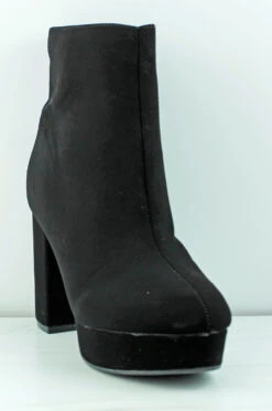 Wick 1 Women's Suede Chunky Platform Ankle Booties -Bamboo Store Wick1 2