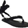 Forever Yoga 1 Womens Wrap Around Sling Flat Sandals -Bamboo Store Yoga1Black 1