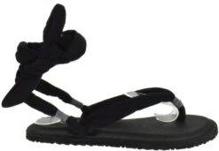 Forever Yoga 1 Womens Wrap Around Sling Flat Sandals -Bamboo Store Yoga1Black 2