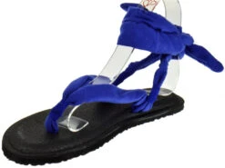 Forever Yoga 1 Womens Wrap Around Sling Flat Sandals -Bamboo Store Yoga1Blue 3