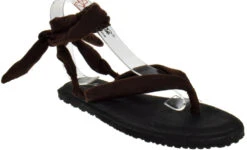 Forever Yoga 1 Womens Wrap Around Sling Flat Sandals -Bamboo Store Yoga1Brown 1