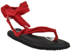 Forever Yoga 1 Womens Wrap Around Sling Flat Sandals -Bamboo Store Yoga1Red 1