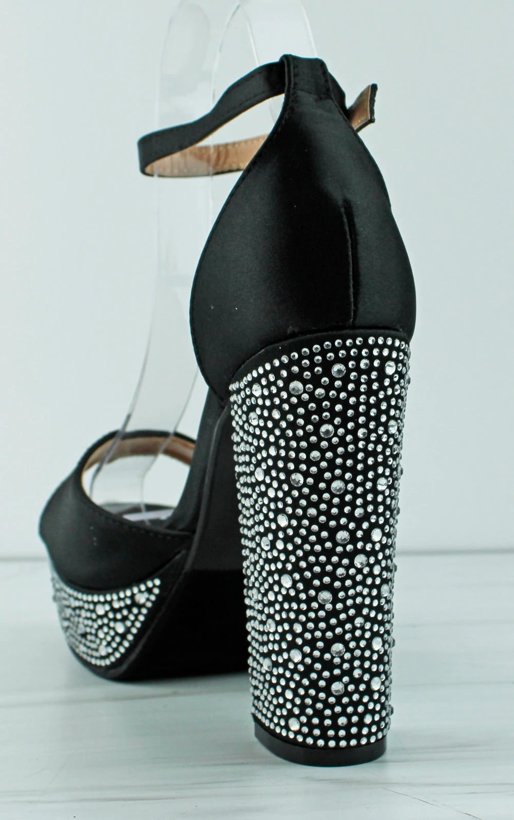 Forever Yula 11 Women's Platform Block Heel Rhinestone 5 Forever Yula 11 Women's Platform Block Heel Rhinestone - Image 3