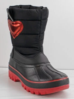 Yulie 07Y Little Girl's Heart Mid CalfSnow Boots