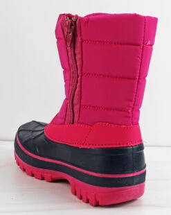 Yulie 07Y Little Girl's Heart Mid CalfSnow Boots -Bamboo Store Yulie07YPink3