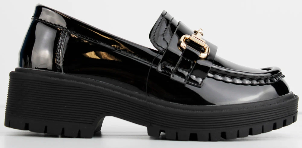 Zola 22k Little Girl's Platform Chain Accented Lug Sole Shoes 4 Zola 22k Little Girl's Platform Chain Accented Lug Sole Shoes - Image 2