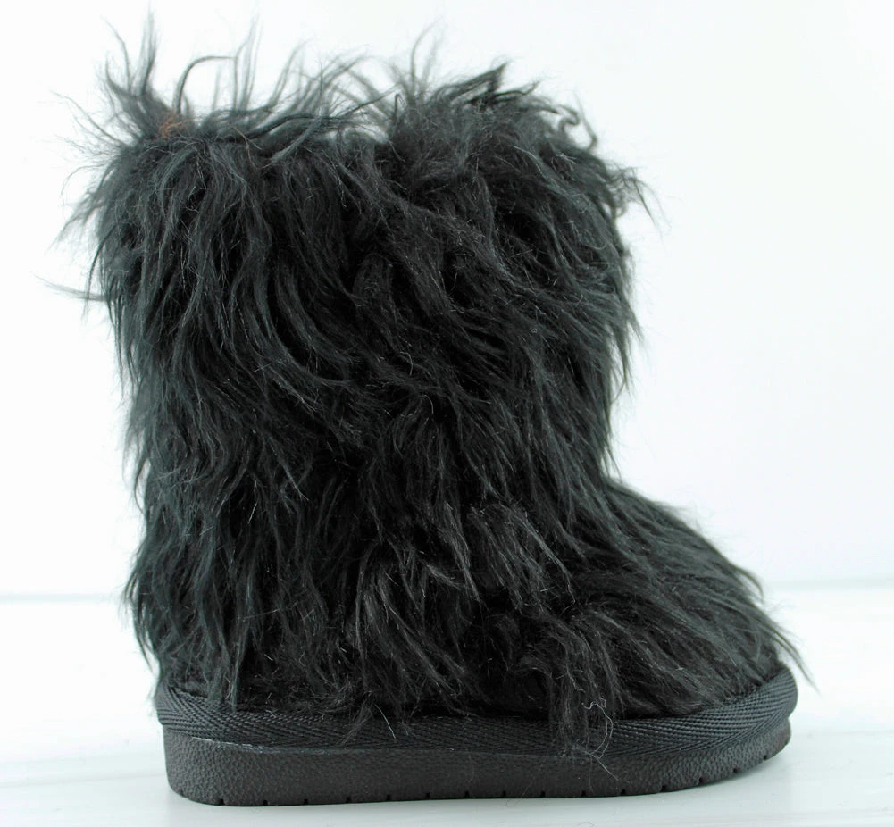 Alice 21KA Baby Girl's Faux Fur Mid Calf Boots 3 Alice 21KA Baby Girl's Faux Fur Mid Calf Boots - Image 2