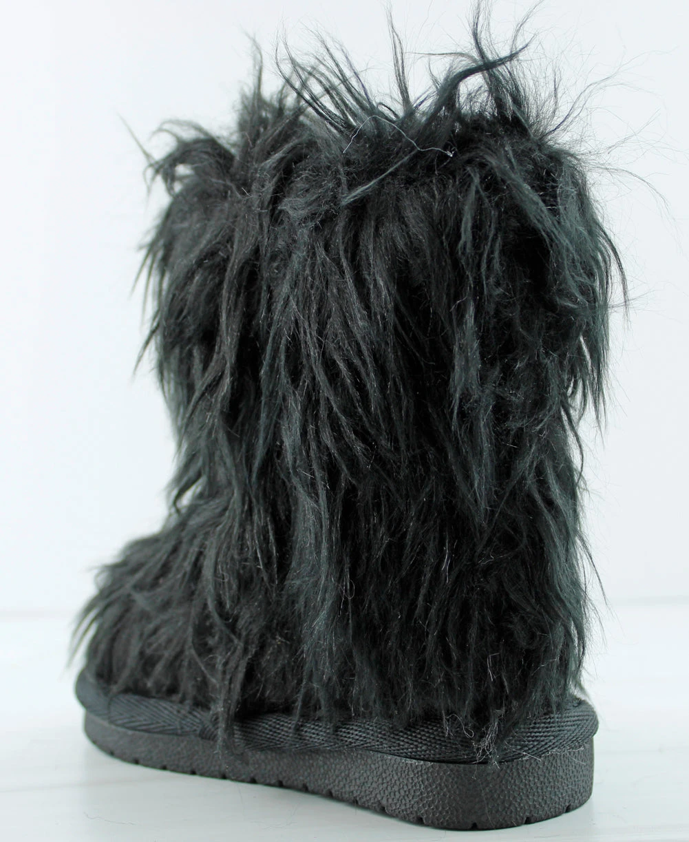 Alice 21KA Baby Girl's Faux Fur Mid Calf Boots 4 Alice 21KA Baby Girl's Faux Fur Mid Calf Boots - Image 3