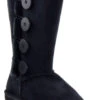 Aling 33 Womens 4 Button Shearling Boots 2 Aling 33 Womens 4 Button Shearling Boots -Bamboo Store aling 33 black 1
