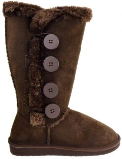 Aling 33 Womens 4 Button Shearling Boots 13 Aling 33 Womens 4 Button Shearling Boots -Bamboo Store aling 33 brown 2
