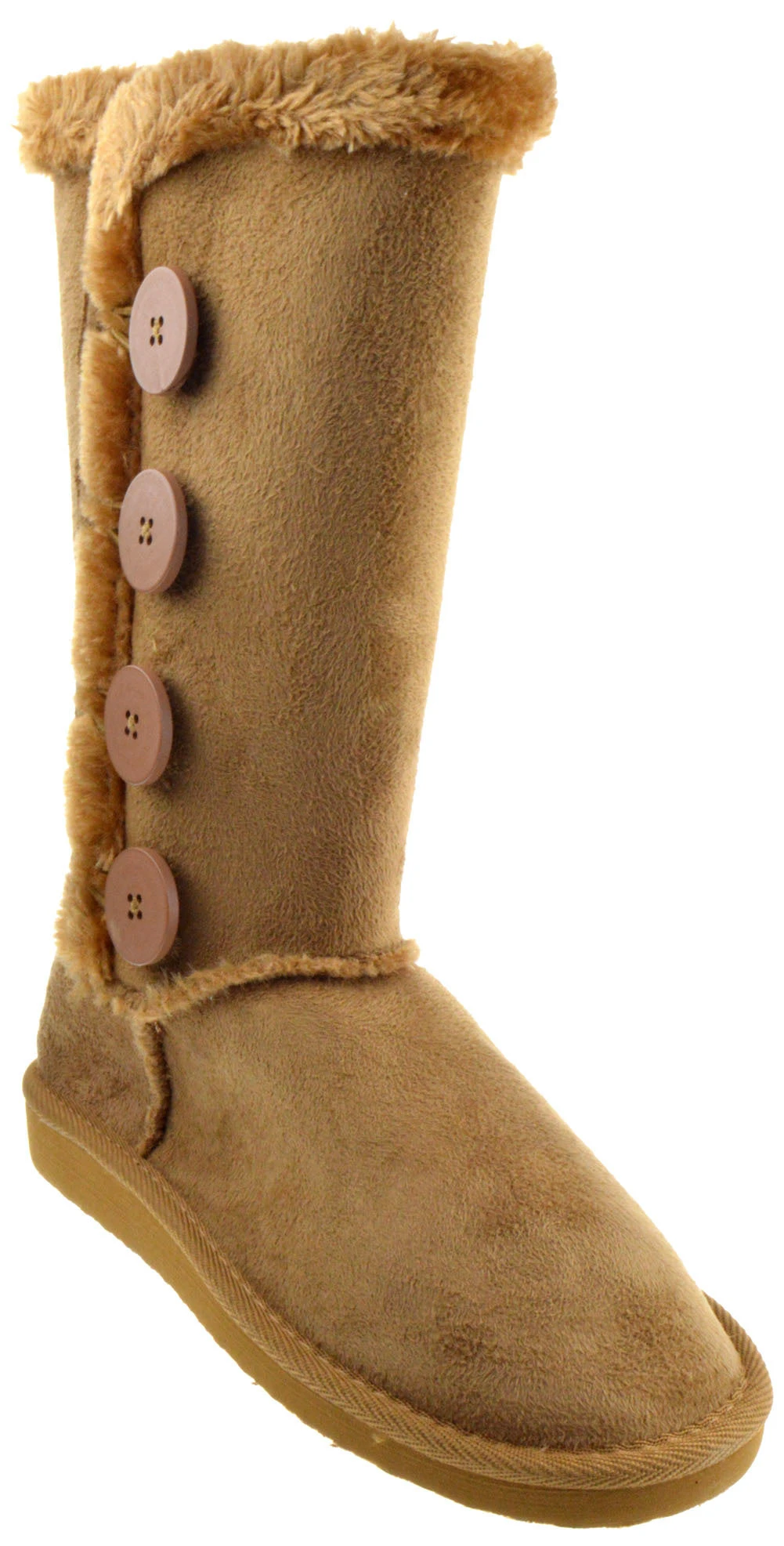 Aling 33 Womens 4 Button Shearling Boots 5 Aling 33 Womens 4 Button Shearling Boots - Image 3