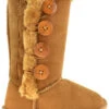Anissa 3K Girl's 4 Button Shearling Boot 1 Anissa 3K Girl's 4 Button Shearling Boot -Bamboo Store anissa 3k tan 2