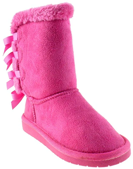 Ann 34K Girls Shearling Bowtie Fur Boots 6 Ann 34K Girls Shearling Bowtie Fur Boots - Image 4