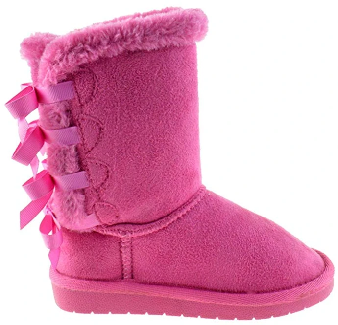 Ann 34K Girls Shearling Bowtie Fur Boots 8 Ann 34K Girls Shearling Bowtie Fur Boots - Image 6
