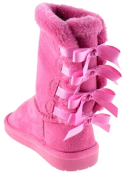 Ann 34K Girls Shearling Bowtie Fur Boots 16 Ann 34K Girls Shearling Bowtie Fur Boots -Bamboo Store ann34kf 3