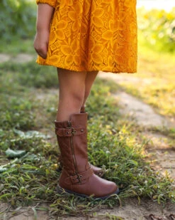 Pack 95K Little Girls Quilted Knee High Riding Zipper Boots -Bamboo Store bella2