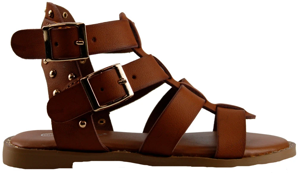 Tasty 17k Little Girls Caged Buckle Flat Sandals 10 Tasty 17k Little Girls Caged Buckle Flat Sandals - Image 8