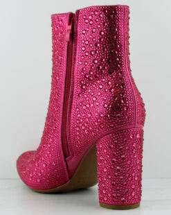 Brazil 8 Women's Pointed Toe Rhinestone Heeled Ankle Booties 7 Brazil 8 Women's Pointed Toe Rhinestone Heeled Ankle Booties -Bamboo Store brazil8 1