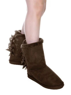 Ann 34 Women's Faux Fur Bowtie Shearling Boot