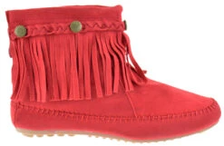 Cherokee 01 Womens Ankle Fringe Boots -Bamboo Store cherokee 1 red 2