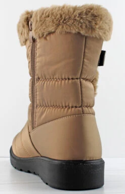 Chris 6 Women's Weatherproof Buckle Ankle Booties -Bamboo Store chris6taupe