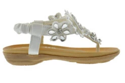 Crab 800KM Little Girl's Gladiator Floral Rhinestone Flat Sandals -Bamboo Store crab 800km white 2