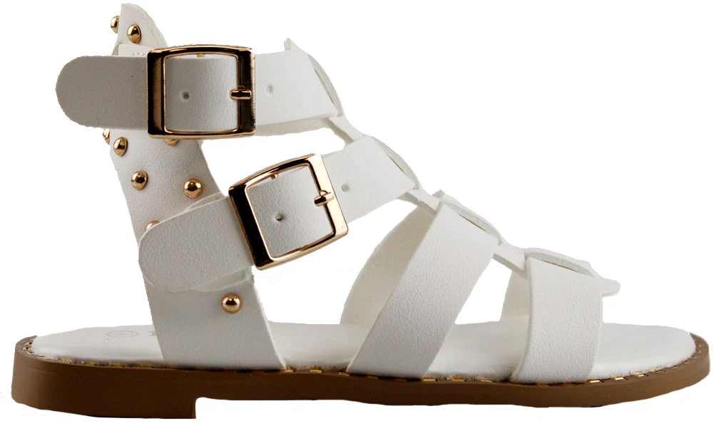 Tasty 17k Little Girls Caged Buckle Flat Sandals 7 Tasty 17k Little Girls Caged Buckle Flat Sandals - Image 5