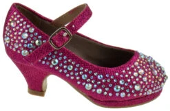 Dana 58K Girl's Rhinestone Mary Jane Dress Pumps -Bamboo Store dana 58k fuchsia 2