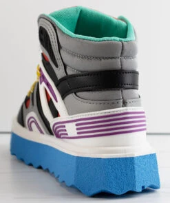 Forever Daphne 03 Women's Lace Up High Top Platform Sneakers -Bamboo Store daphne03greymulti