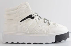 Forever Daphne 03 Women's Lace Up High Top Platform Sneakers -Bamboo Store daphne03white3